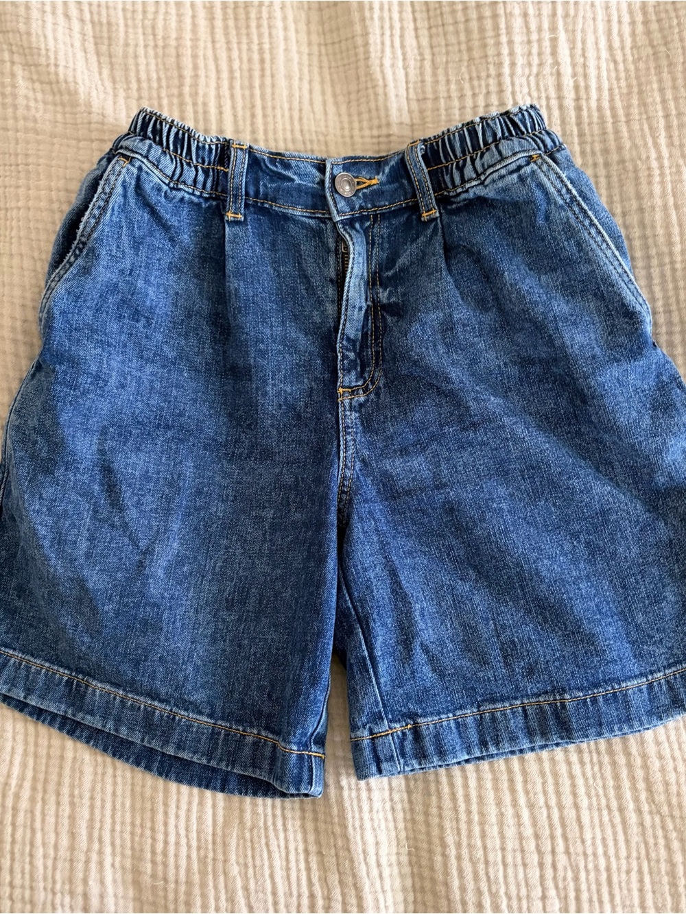 Aerie Longer Baggy Jean Shorts